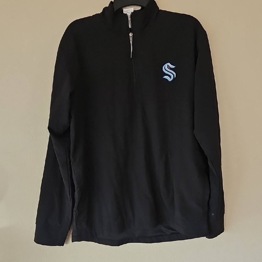 Seattle Kraken Black Half-Zip Jacket